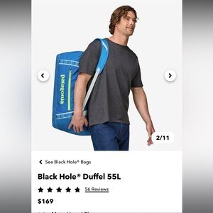 NWT Patagonia Black Hole Duffel 55L